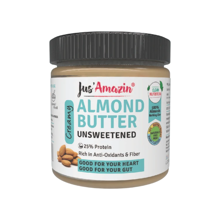 JUS'AMAZIN Creamy Unsweetened Almond Butter
