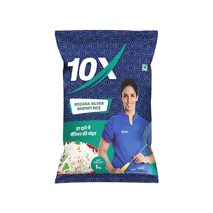10X Rozana Silver Basmati Rice (Extra Long Grain) (Basmati Akki)