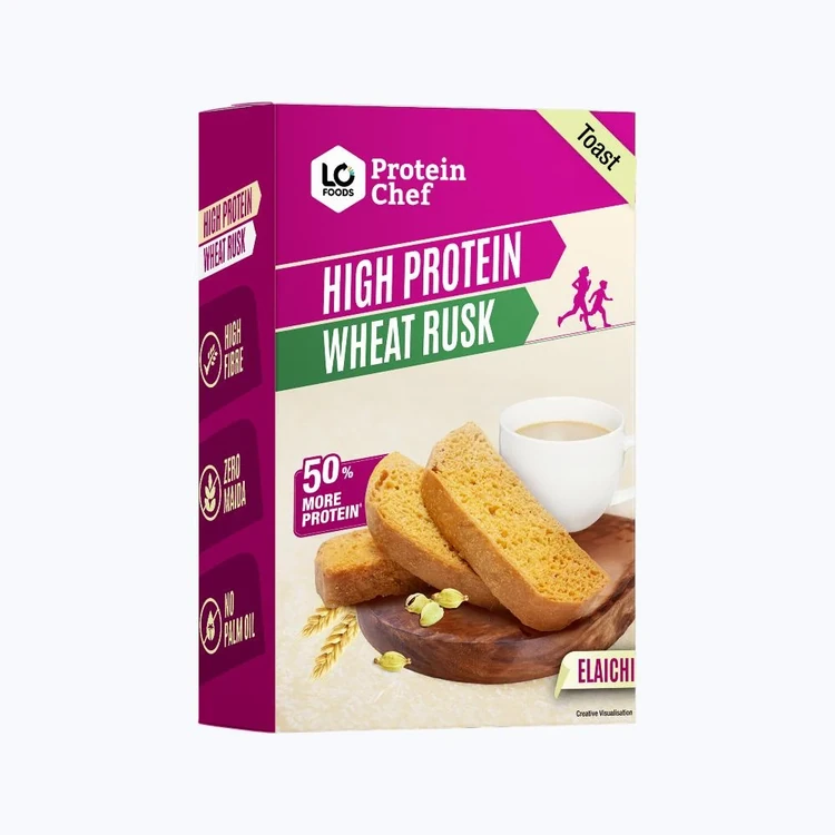 Protein Chef High Protein No Maida Premium Rusk (Elaichi Toast)