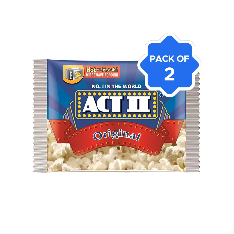 Act II Natural Microwave Popcorn - Pack of 2