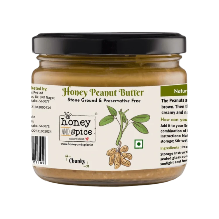 Honey And Spice Chunky Honey Peanut Butter