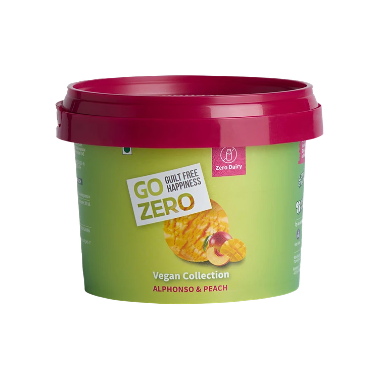 Go Zero Alphonso & Peach Ice Cream Tub