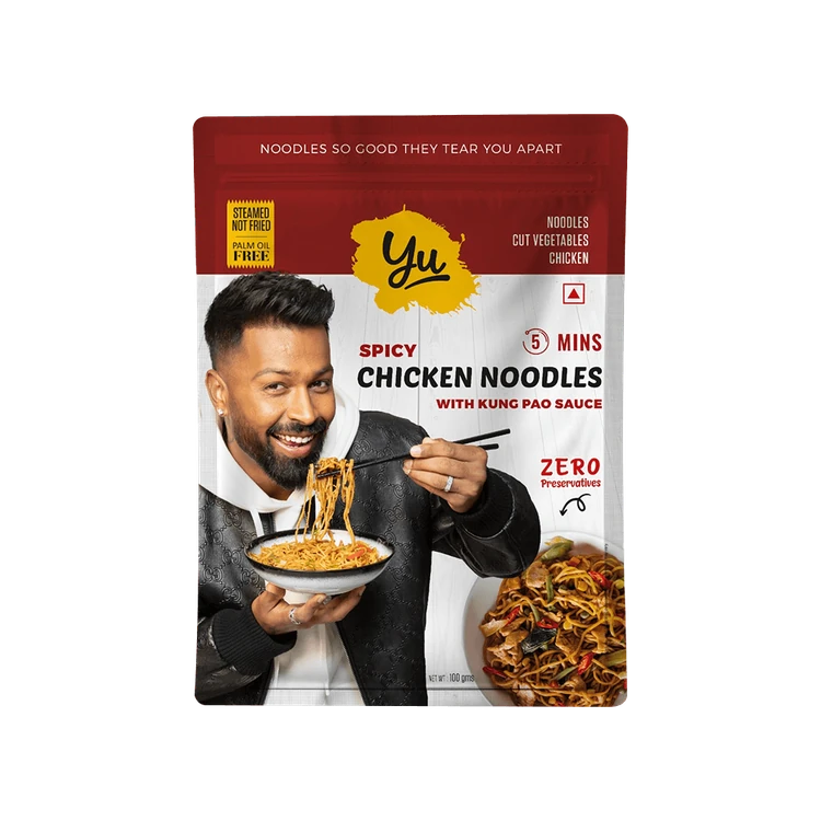 Yu Instant Kung Pao Chicken Hakka Noodles (Steamed Hakka + Sauce + Chicken)