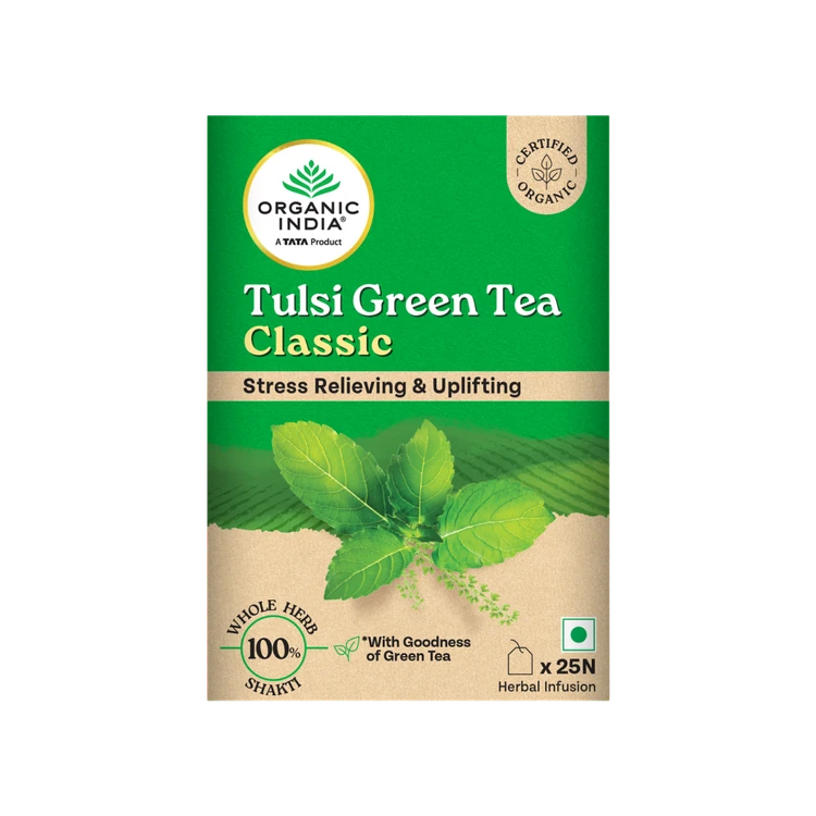 Organic India Tulsi Classic Green Tea Bags