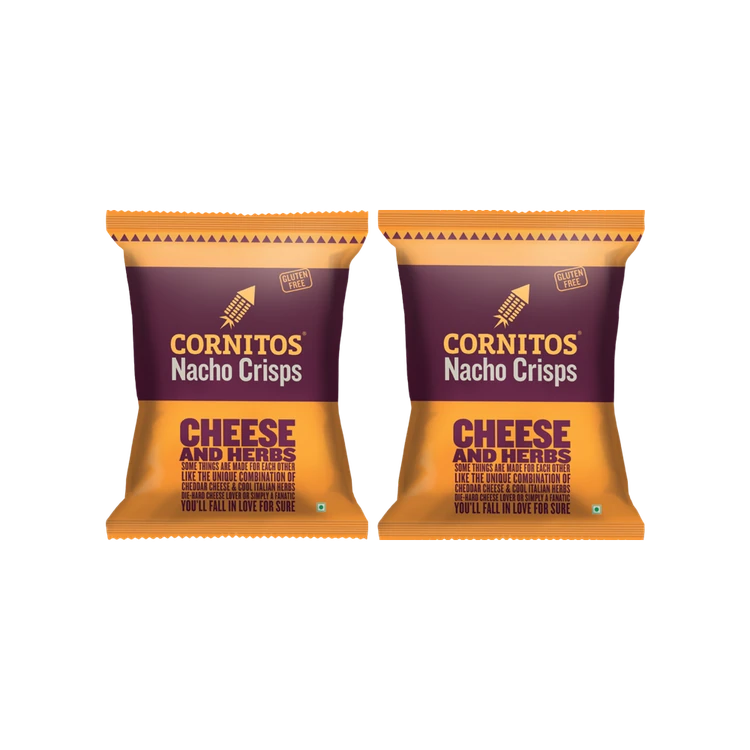 Cornitos Cheese & Herbs Nachos - Pack of 2