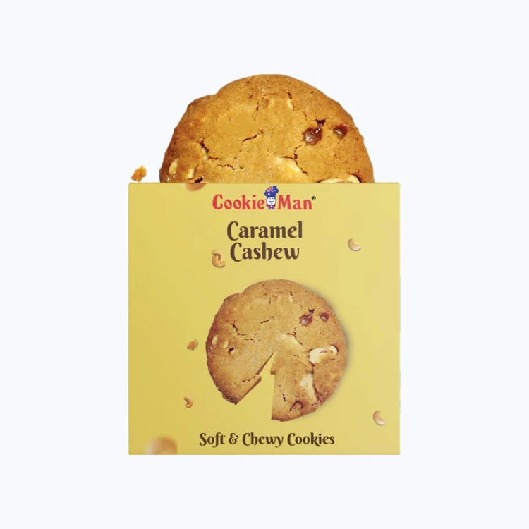 Cookieman Caramel Cashew Soft & Chewy Cookies