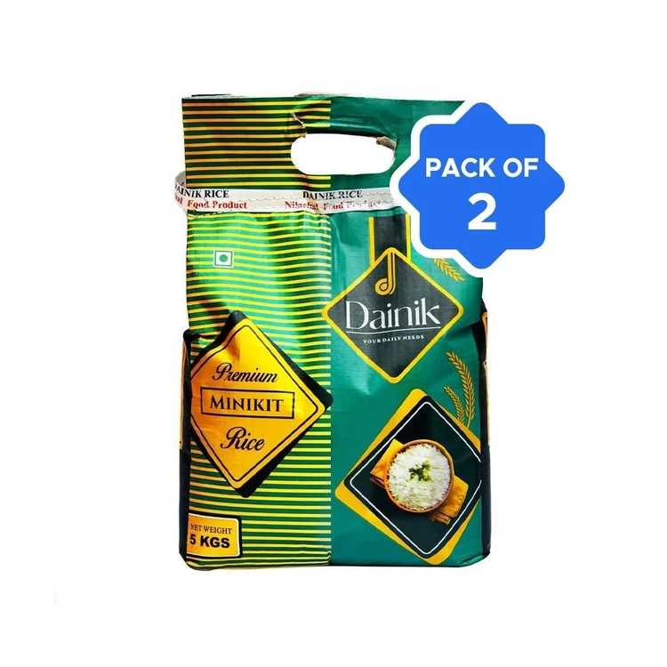 Dainik Premium Miniket Rice (Medium Grain) - Pack of 2 (Miniket Akki)