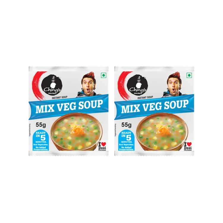 Ching's Secret Mix Veg Soup 55 g - Pack of 2