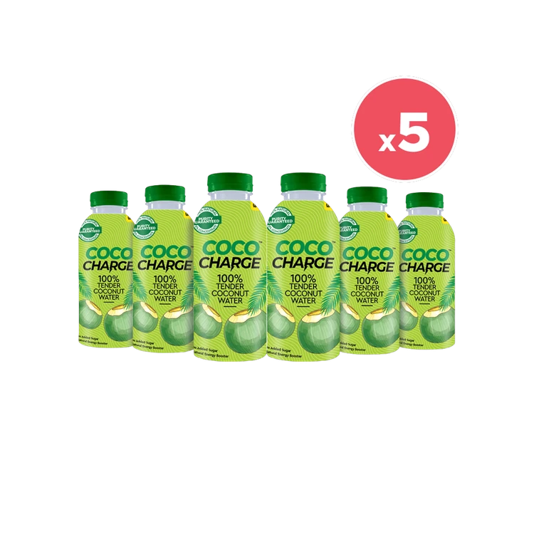Wow! Coco Charge 100% Tender Coconut Water - Pack of 5
