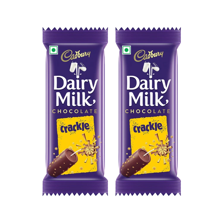 Cadbury Dairy Milk Crackle Milk Chocolate Bar - Pack of 2