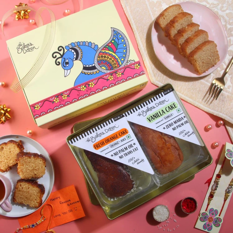 The Baker's Dozen Cake Celebrations Orange & Vanilla Pound Cake (Eggless)