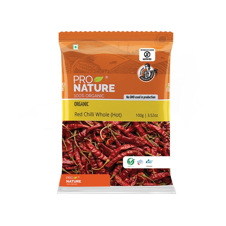 Pro Nature Red Organic Chilli Whole