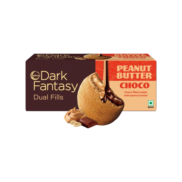 Sunfeast Dark Fantasy Peanut Buter Choco Dual Fills Cookies