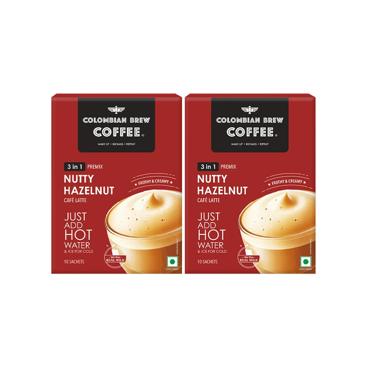Colombian Brew Coffee Hazelnut Coffee Premix - Pack of 2