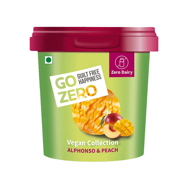 Go Zero Alphonso & Peach Vegan Ice Cream Cup
