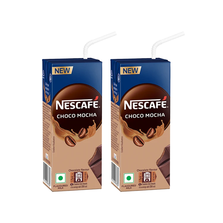 Nescafe Ready to Drink Choco Mocha Cold Coffee Flavoured Milk - Pack of 2