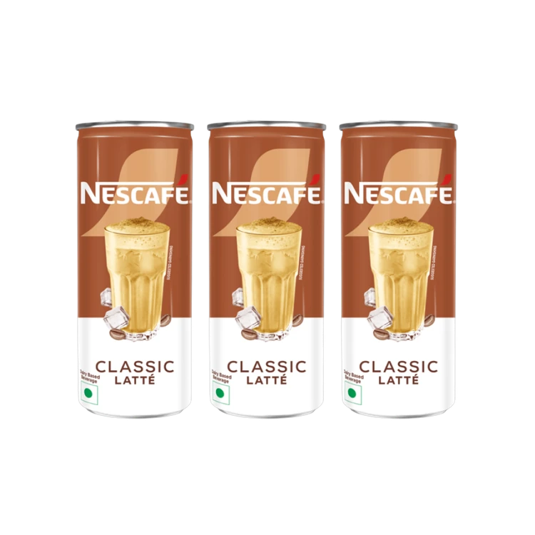 Nescafe Cafe Style Cold Coffee, Classic Latte - Pack of 3