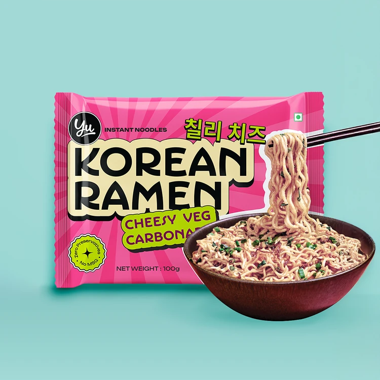 Yu Korean Ramen Noodles - Cheesy Veg Carbonara
