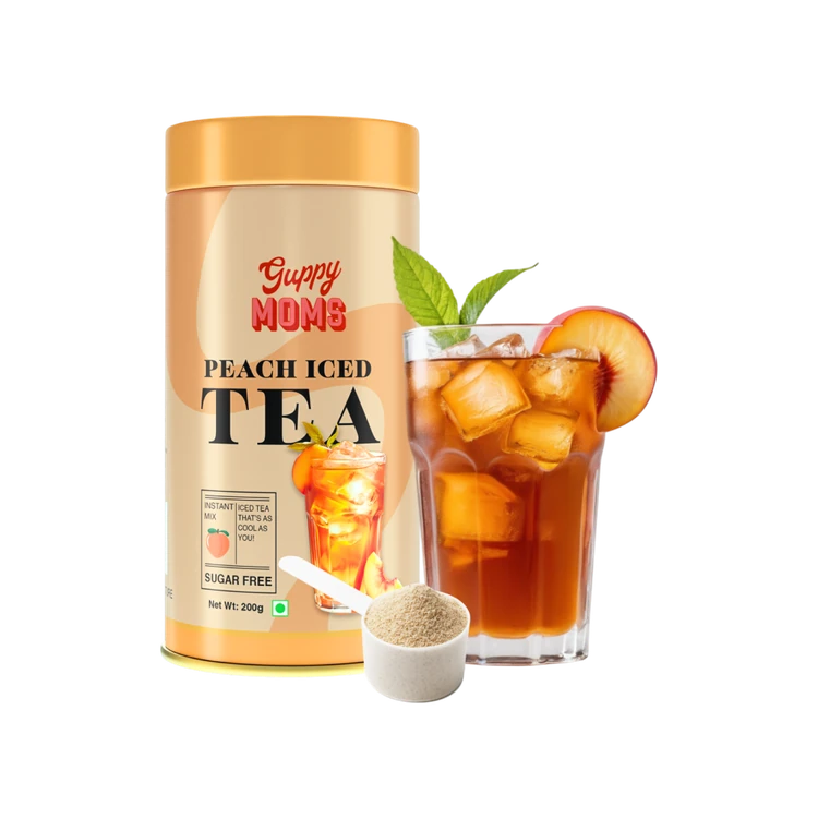 GUPPY MOM'S Peach Ice Tea Premix - Sugar Free