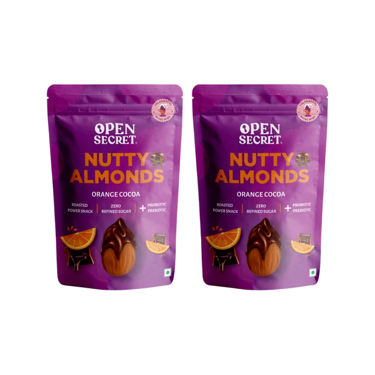 Open Secret Flavoured Almonds - Sweet Orange Cocoa - Pack of 2