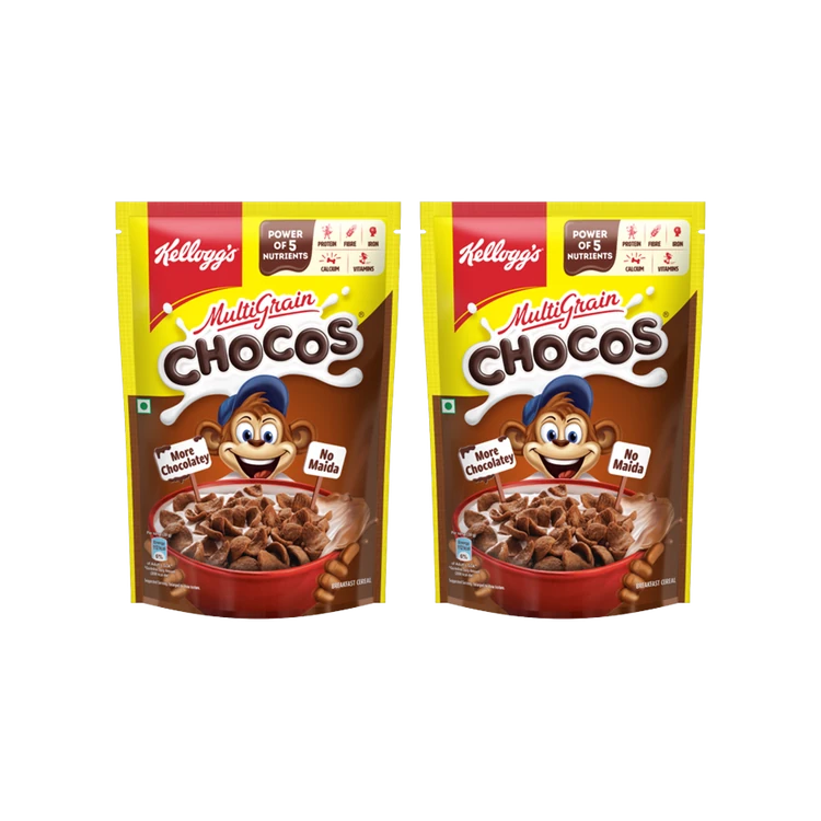 Kellogg's Multigrain Chocos More Chocolatey, No-Maida - Pack of 2