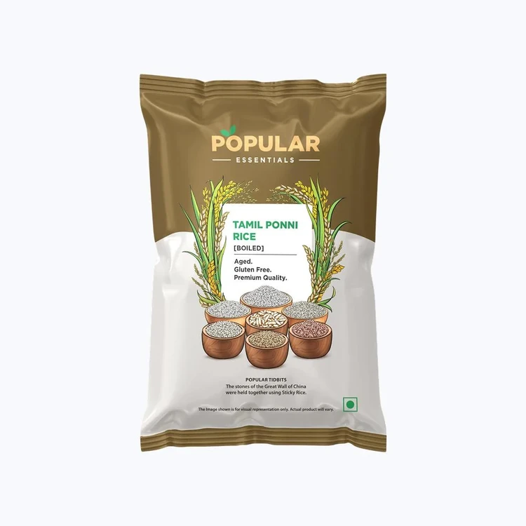 Popular Essentials Tamil Boiled Ponni Rice (Medium Grain) (Ponni Akki)