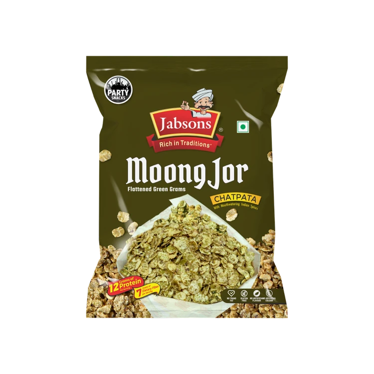 Jabsons Flattened Green Grams Chatpata Moong Jor