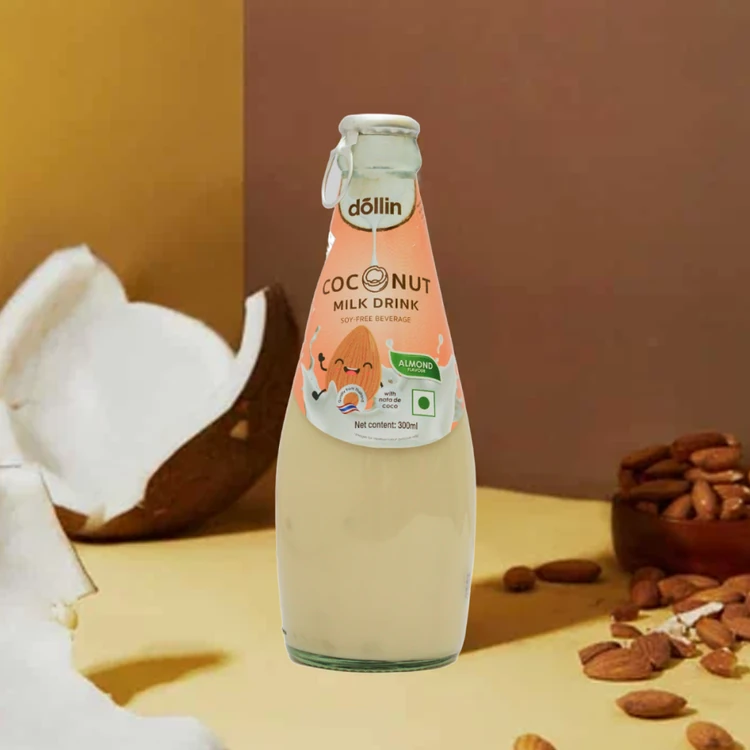 Dollin Almond Coconut Milk Drink with Nata De Coco