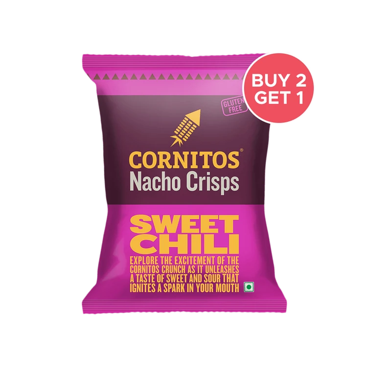 Cornitos Sweet Chilli Nachos Crisps - Buy 3 Get 1 Free