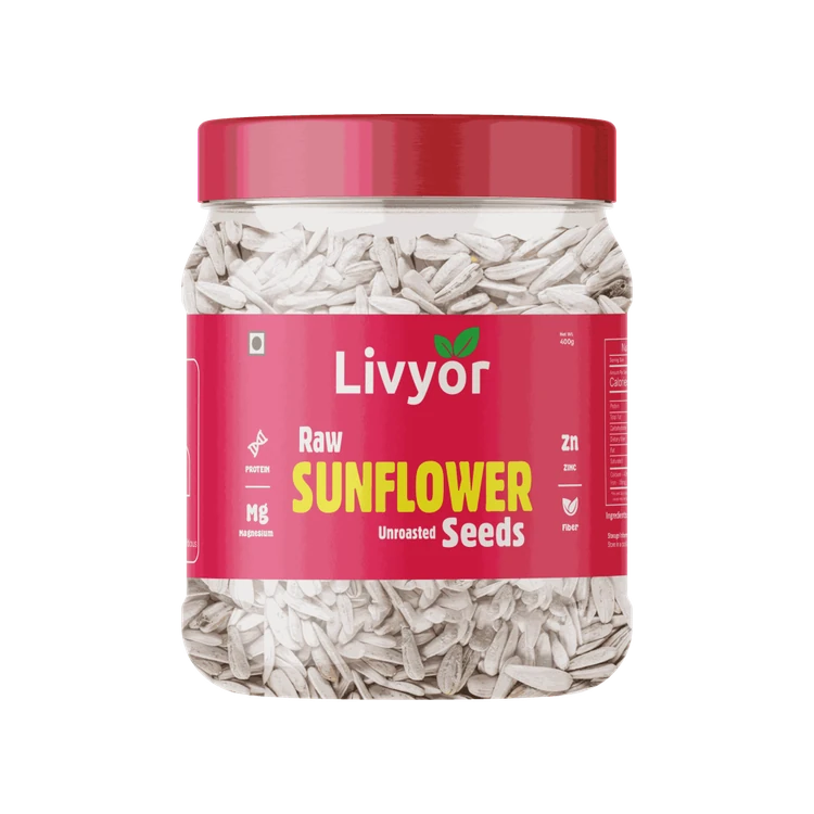 Livyor Raw Unroasted Sunflower Seeds (Suryakanthi Beeja)