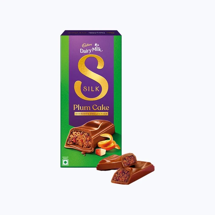 Cadbury Dairy Milk Silk Desserts Plum Cake Milk Chocolate Bar, 70 g