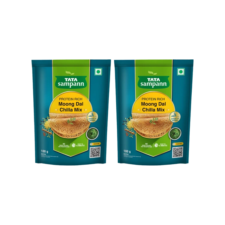 Tata Sampann Protein Rich Moong Dal Chilla Instant Mix - Pack of 2