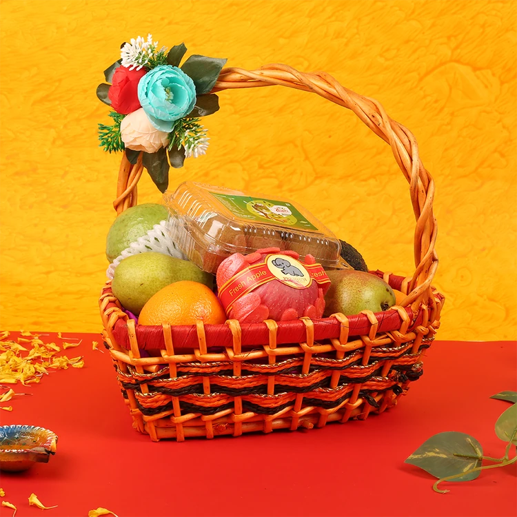 Festive Exotic Fruit Basket