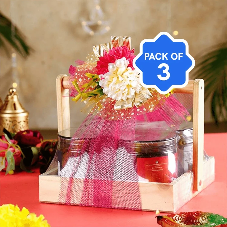 MevaBite Healthy Assorted Dry Fruits Gift Pack (Variety of 4) - Pack of 3 (Dry Fruits Udugore Pack)
