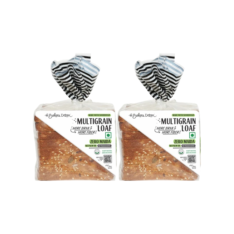 The Baker's Dozen 100% Wholewheat Multigrain Loaf - Pack of 2