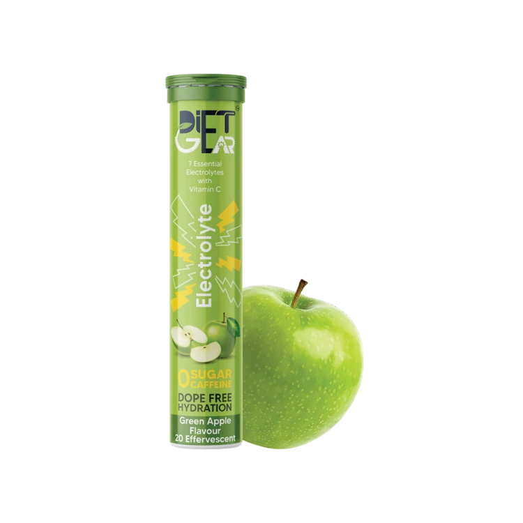 Diet Gear Electrolyte Green Apple Flavour Effervescent Tablets