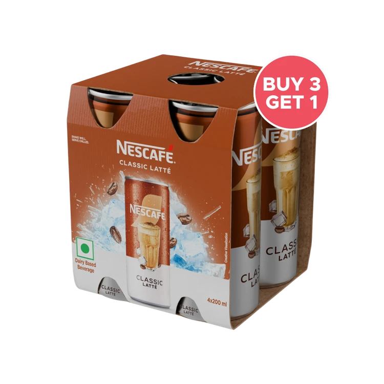 Nescafe Classic Latte Cold Coffee - Buy 3 Get 1 Free