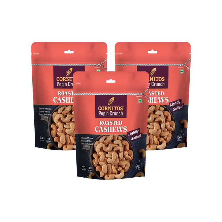 Cornitos Pop n Crunch Roasted Cashew (Lightly Salted) - Pack of 3