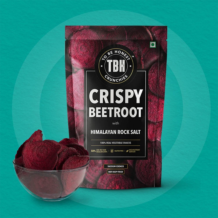To Be Honest Crispy Beetroot with Himalayan Rock Salt Chips