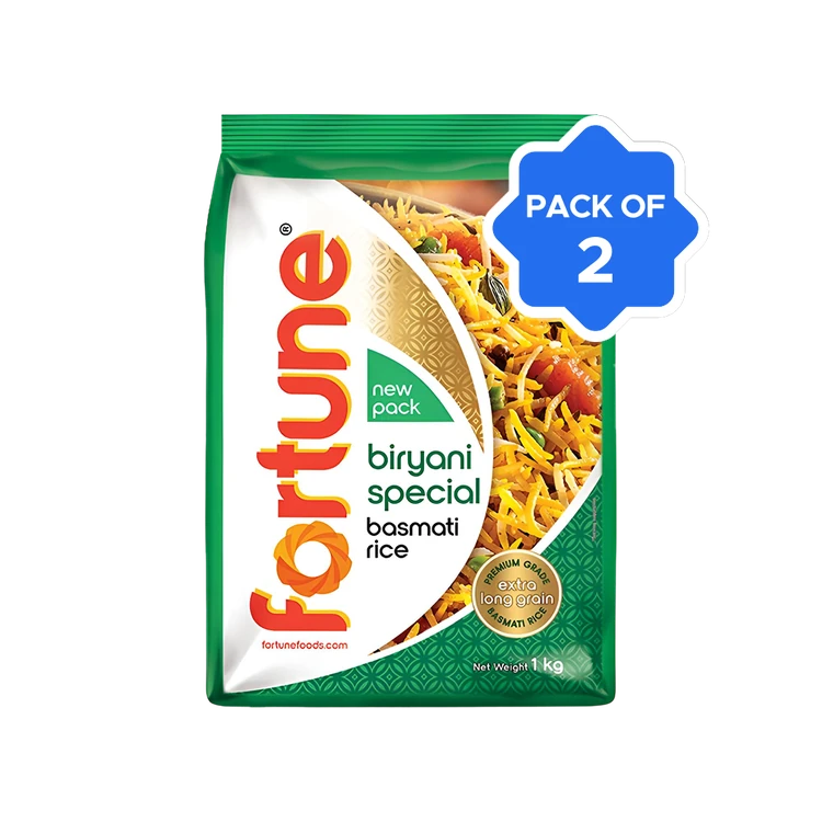 Fortune Biryani Special Extra Long Grain Basmati Rice (Extra Long Grain) - Pack of 2 (Basmati Akki)