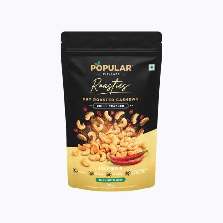 Popular Roasties Chilli Cracker Dry Roasted Cashew (Hurida Godambi)
