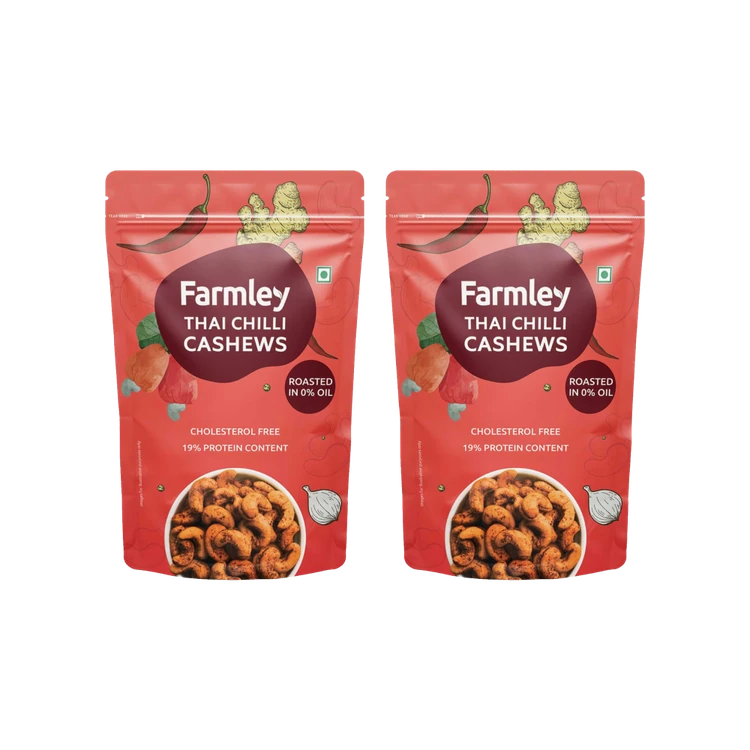 Farmley Thai Chilli Roasted Flavoured Cashew - Pack of 2 (Flavoured Godambi)