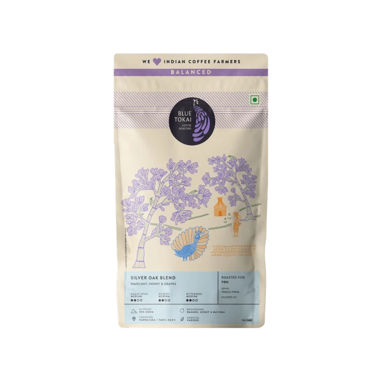 Blue Tokai Silver Oak French Press Roasted Ground Coffee