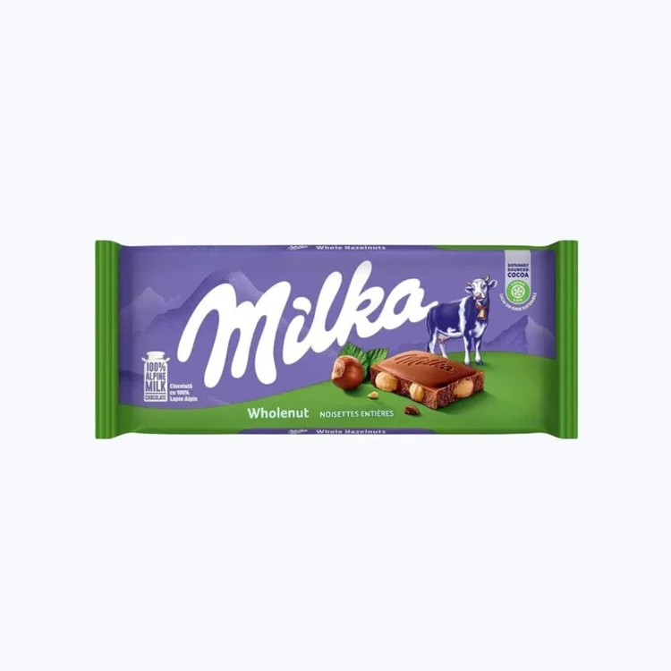 Milka Broken Hazelnut Chocolate Bar