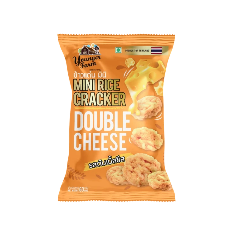Younger Farm Mini Rice Crackers Double Cheese
