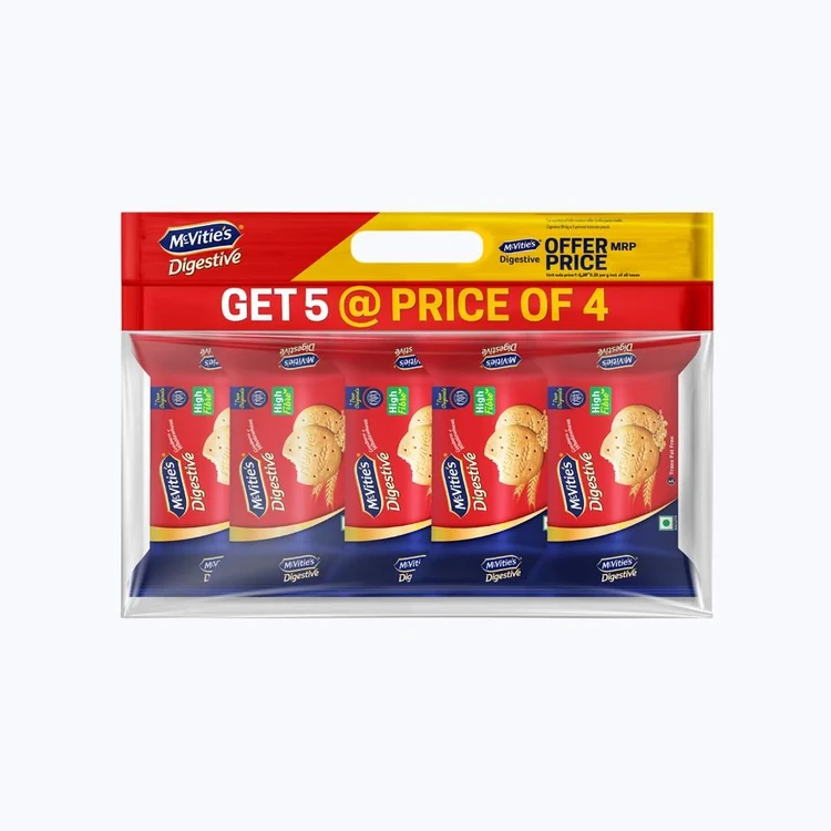 McVitie's Digestive High Fibre Biscuit - Buy 4 Get 1 Free
