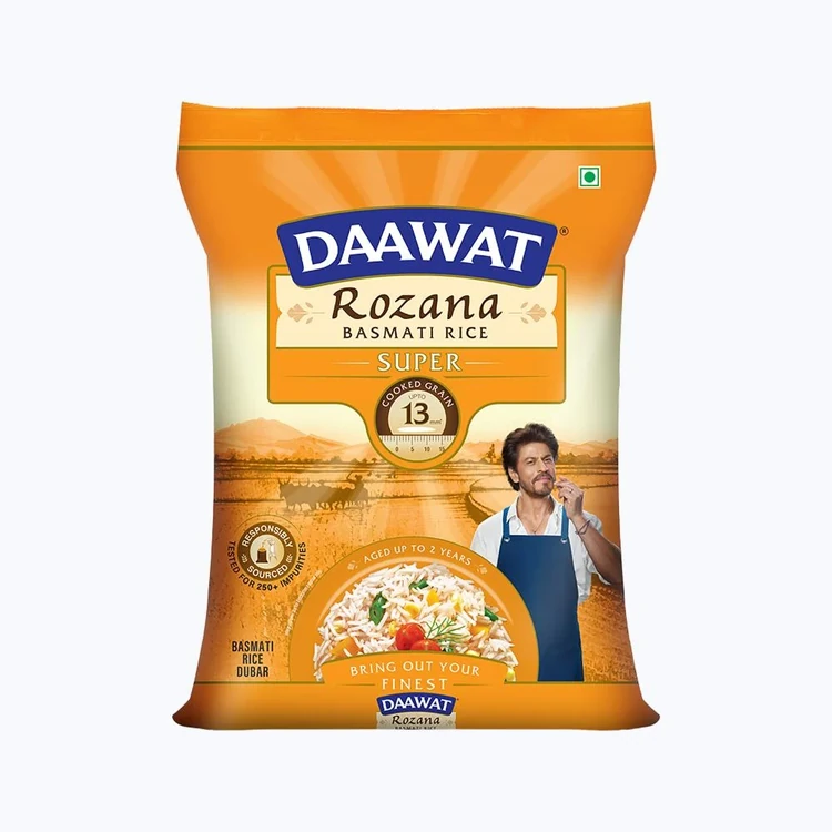 Daawat Rozana Super Basmati Rice - 1 kg (Medium Grain) (Basmati Akki)