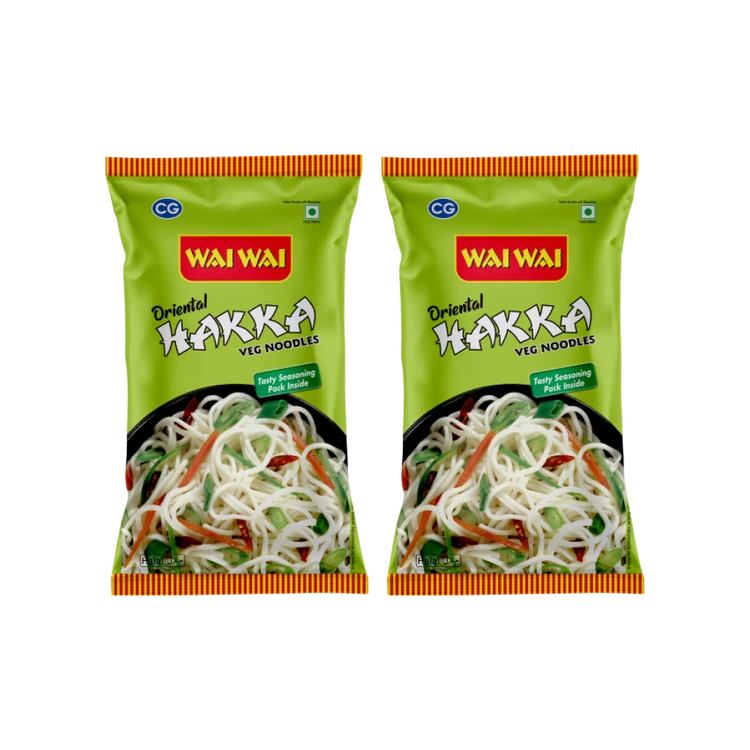 Wai Wai Chinese Hakka Veg Noodles - Pack of 2