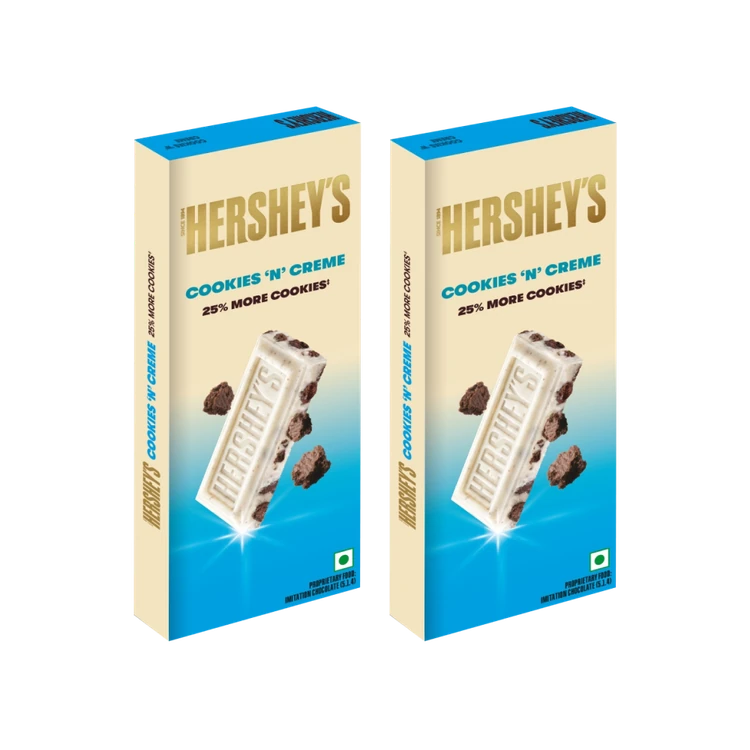Hershey's Cookies n Creme White Chocolate Bar 100 g - Pack of 2