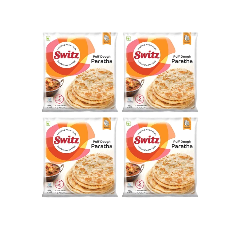 Switz Puff Dough Paratha (Frozen) - Pack of 4